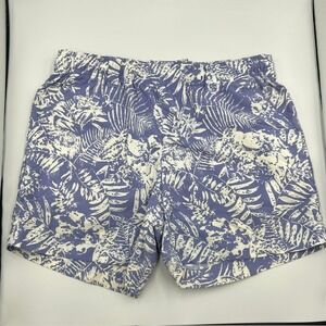 Columbia Mens Palm Print‎ Drawstring Shorts Swim Trunks Casual Summer Size Small